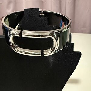Marc Jacobs Silver and Black Women’s Cuff Bracelet